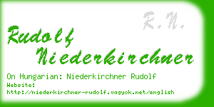 rudolf niederkirchner business card